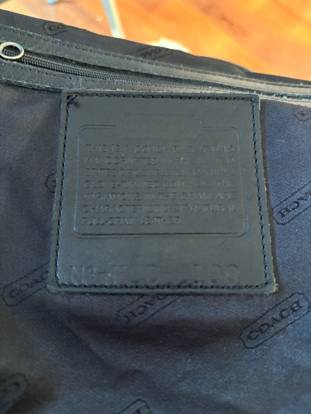 Coach VINTAGE F0D-9180 Whitney MADE IN USA Black Glove Tanned Leather Hobo EUC - Picture 3 of 16